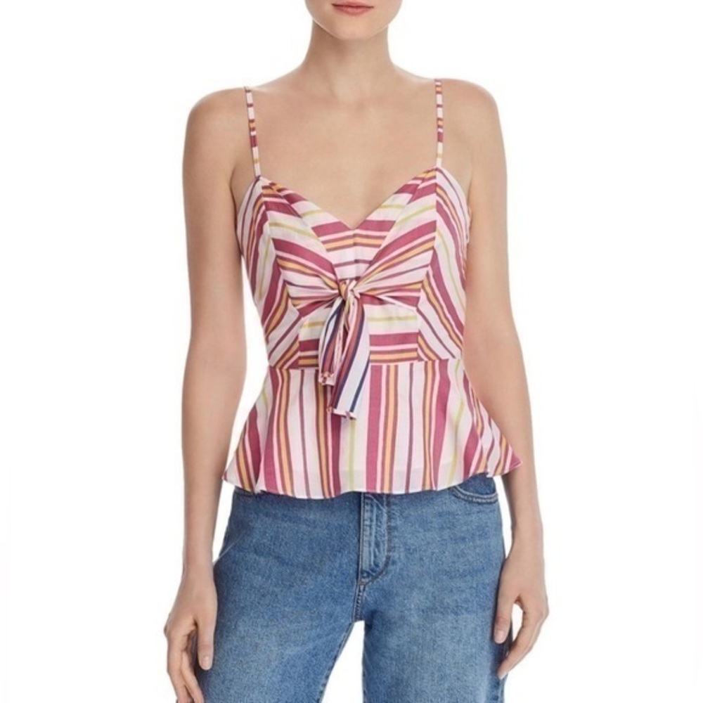 Tank Striped PARKER NWT RETAIL $178 Poolside zip closure neiman marcus‎